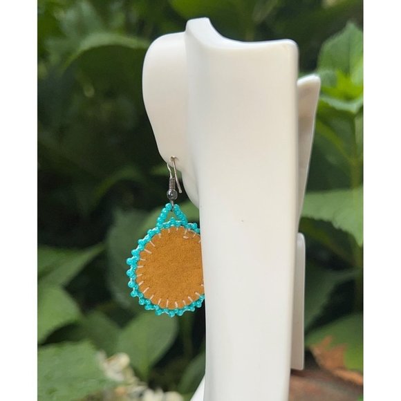 Southwestern Mirror & Bead Earrings - Picture 2 of 8